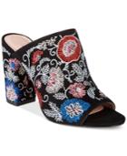 Avec Les Filles Margaux Embroidered Block-heel Mules Women's Shoes
