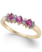 Ruby (3/8 Ct. T.w.) & Diamond Accent Ring In 14k Gold