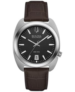 Bulova Accutron Ii Men's Brown Leather Strap Watch 40mm 96b253