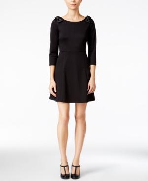 Maison Jules Bow-shoulder Fit & Flare Dress, Only At Macy's