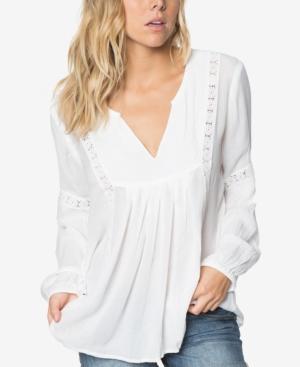 O'neill Juniors' Slater Crocheted-trim Peasant Top