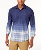 American Rag Men's Dip-dyed Plaid Shirt, Created For Macy's