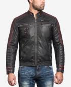 Affliction Men's Street Fighter Faux Leather Moto Jacket