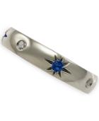 Marchesa Diamond (1/10 Ct. T.w.) And Blue Sapphire (1/5 Ct. T.w.) Band In 18k White Gold
