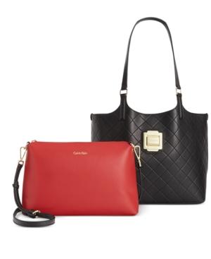 Calvin Klein 3-in-1 Quilted Tote And Convertible Crossbody