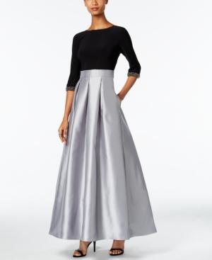 Sl Fashions Embellished Pleated Ball Gown