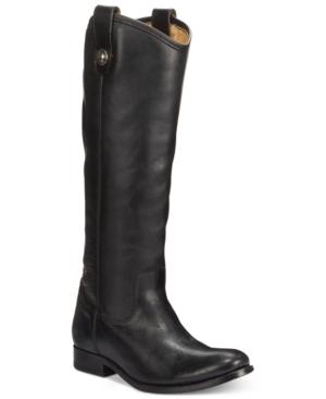 Frye Carson Button Wide Calf Riding Boots Women's Shoes
