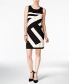Bar Iii Geometric-striped Sweater Dress, Only At Macy's