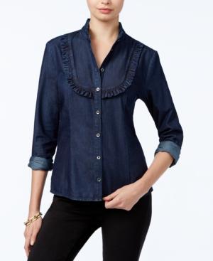 Guess Slim Line Ruffled Shirt