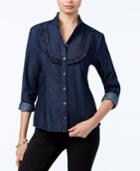 Guess Slim Line Ruffled Shirt