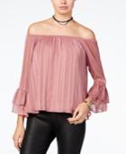 Bcx Juniors' Bell-sleeve Off-the-shoulder Top
