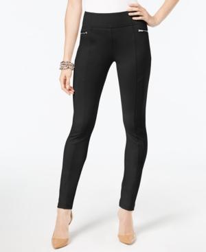 Inc International Concepts Curvy-fit Skinny Moto Pants, Created For Macy's