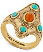 Lucky Brand Gold-tone Beaded Statement Ring