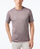 Tasso Elba Men's Performance Uv Protection Striped T-shirt, Only At Macy's