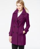 Anne Klein Petite Double-breasted Peacoat
