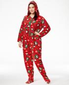 Hello Kitty Plus Size Holiday Hooded Footed Jumpsuit