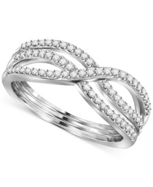 Diamond Bypass Ring (1/4 Ct. T.w.) In Sterling Silver