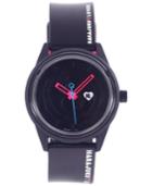 Harajuku Lovers Unisex Solar Emoji Black Strap Watch 40mm Hl2322
