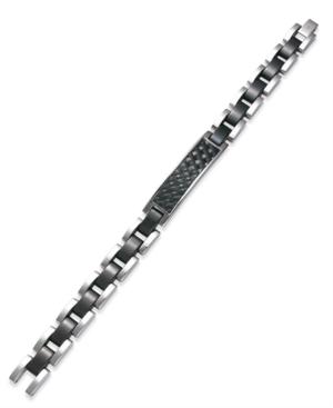 Sutton By Rhona Sutton Men's Two-tone Stainless Steel Link Bracelet