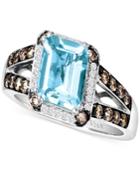 Le Vian Chocolatier Sea Blue Aquamarine (1-3/4 Ct. T.w.) & Diamond (5/8 Ct. T.w.) Ring In 14k White Gold
