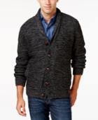 Weatherproof Vintage Men's Big And Tall Marled Lined Shawl Collar Cardigan