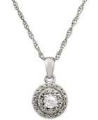 Diamond Pendant Necklace (1/10 Ct. T.w.) In Sterling Silver
