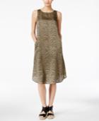 Eileen Fisher Printed Silk-blend Shift Dress