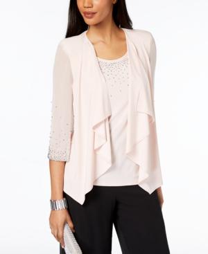 Msk Embellished Chiffon Jacket & Shell