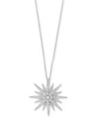 Pave Classica By Effy Diamond Starbust Pendant Necklace (1/2 Ct. T.w.) In 14k White Gold