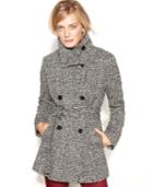Calvin Klein Belted Boucle Peacoat
