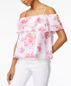 The Edit By Seventeen Juniors' Printed Off-the-shoulder Top, Only At Macy's
