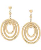 Oval Orbital Drop Earrings In 10k Gold