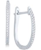 Diamond Pave Hoop Earrings (1/8 Ct. T.w.) In 10k Yellow Or White Gold
