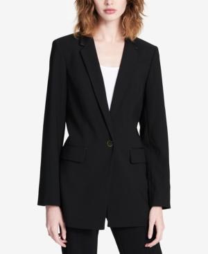 Calvin Klein Faux-leather-collar Blazer