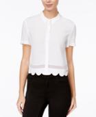 Armani Exchange Scalloped Tulip-back Shirt