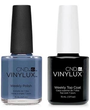 Creative Nail Design Vinylux Denim Patch Nail Polish & Top Coat (two Items), 0.5-oz, From Purebeauty Salon & Spa