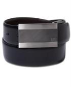 Perry Ellis Big And Tall Reversible Plaque-buckle Belt