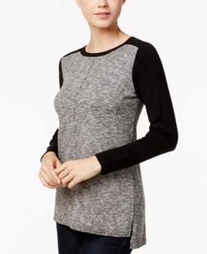 Kensie High-low Colorblocked Sweater
