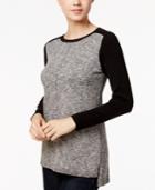 Kensie High-low Colorblocked Sweater