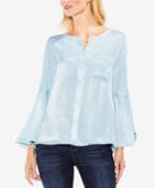 Vince Camuto Lantern-sleeve Satin Blouse