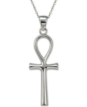 Giani Bernini Large Cross Pendant Necklace In Sterling Silver, Only At Macy's