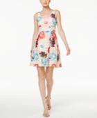 Guess Printed Scuba Fit & Flare Dress