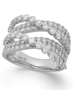 Diamond Crossover Ring In 14k White Gold (2-1/4 Ct. T.w.)