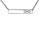 Unwritten Infinity Bar Pendant Necklace In Sterling Silver, 16+2