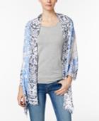 Inc International Concepts Lace Print Wrap & Scarf In One, Created For Macy's