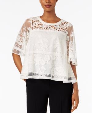 Catherine Catherine Malandrino Marty Embroidered Lace Blouse