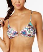 Nanette Lepore Rosarito Floral-print Bralette Bikini Top Women's Swimsuit