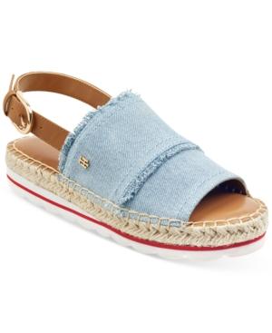 Tommy Hilfiger Women's Grove Slingback Espadrille Platform Wedge Sandals Women's Shoes
