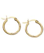 Giani Bernini 24k Gold Over Sterling Silver Earrings, Diamond Cut Hoops