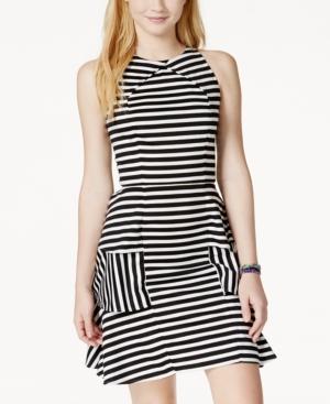 Xoxo Juniors' Striped Side-tiered Fit-and-flare Dress